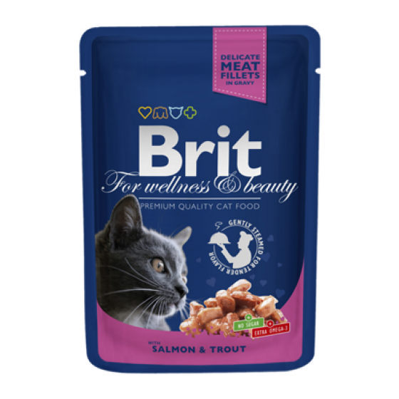 Brit Blue Cat Wet - Salmon & Trout