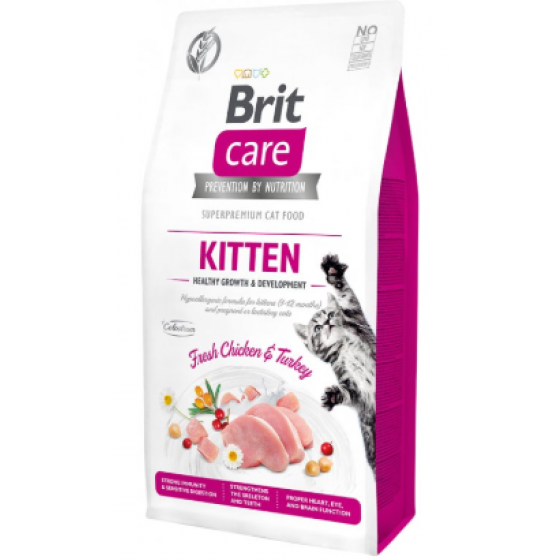Brit Care Cat Grain Free Kitten Healthy Growth & Development - Turkey & Chicken