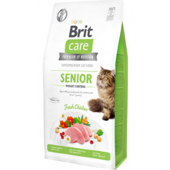 Brit Care Cat Grain Free Senior Weight Control - Chicken & Peas
