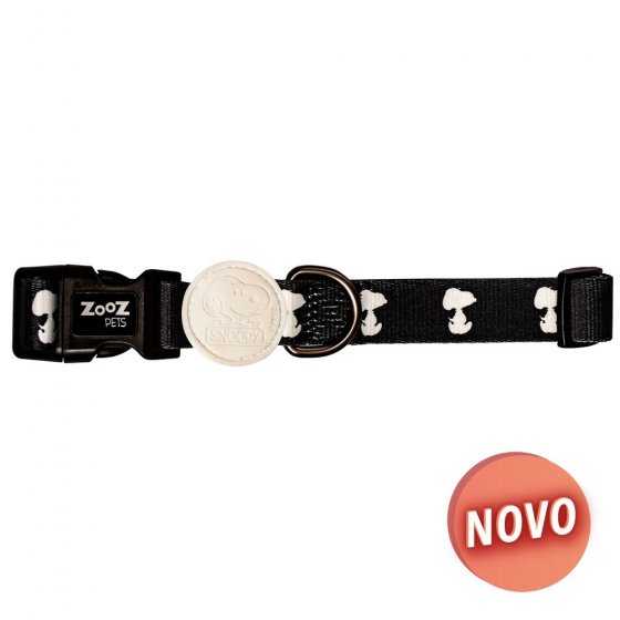 SNOOPY Coleira - Charlie Brown Preto