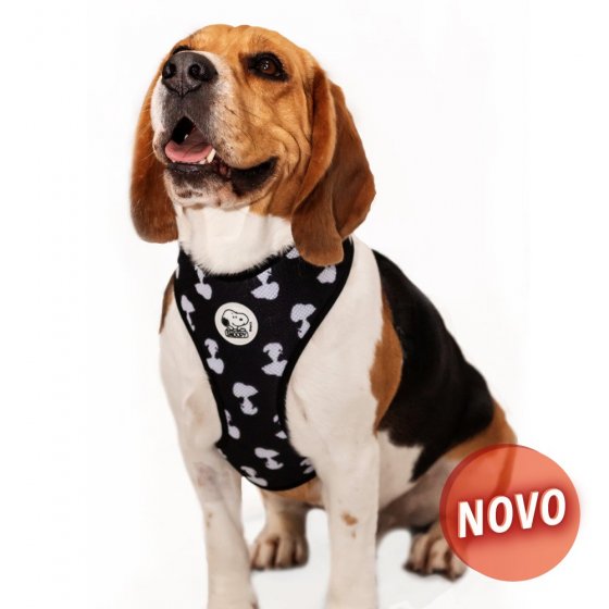 SNOOPY Colete Peitoral - Charlie Brown Preto