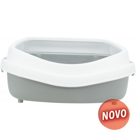 TRIXIE Toilete para Gatos Primo XXL - Cinzento&Branco