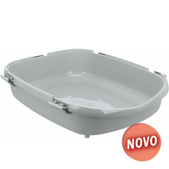 TRIXIE Toilete para Gatos Primo XXL com Porta - Cinzento&Branco