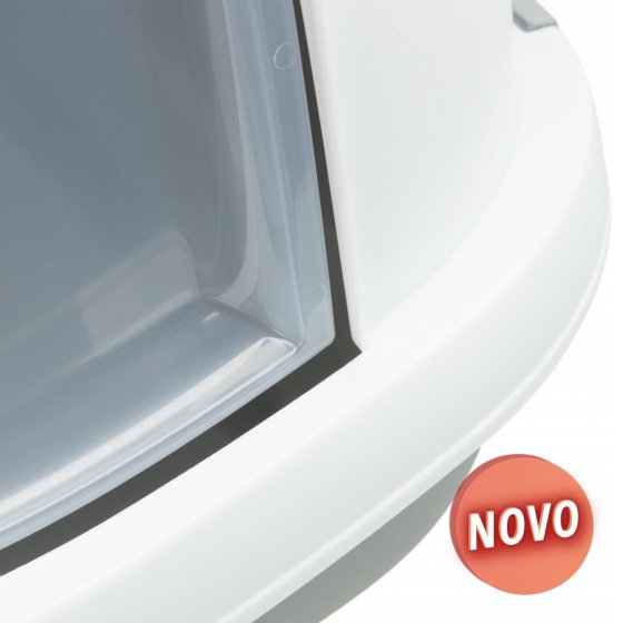 TRIXIE Toilete para Gatos Primo XXL com Porta - Cinzento&Branco