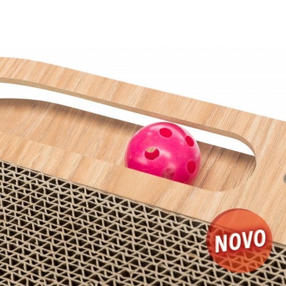TRIXIE Arranhador em Cartão e Madeira com Brinquedos e Catnip