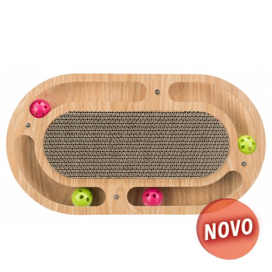TRIXIE Arranhador em Cartão e Madeira com Brinquedos e Catnip