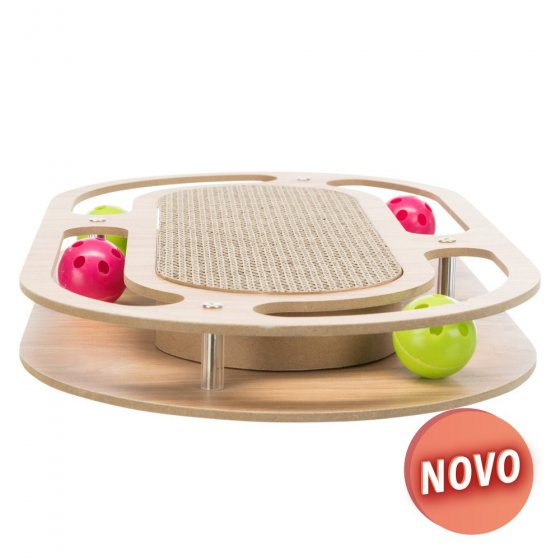 TRIXIE Arranhador em Cartão e Madeira com Brinquedos e Catnip