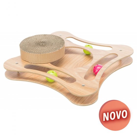 TRIXIE Arranhador em Cartão e Madeira com Brinquedos