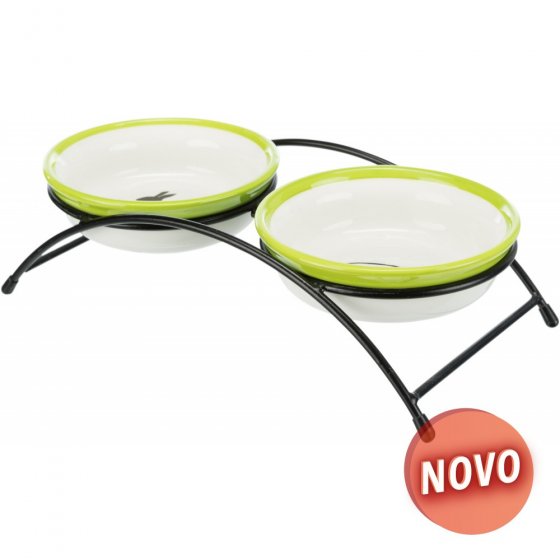 TRIXIE Gamela Dupla em Cerâmica/Metal