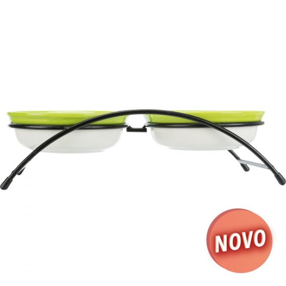 TRIXIE Gamela Dupla em Cerâmica/Metal