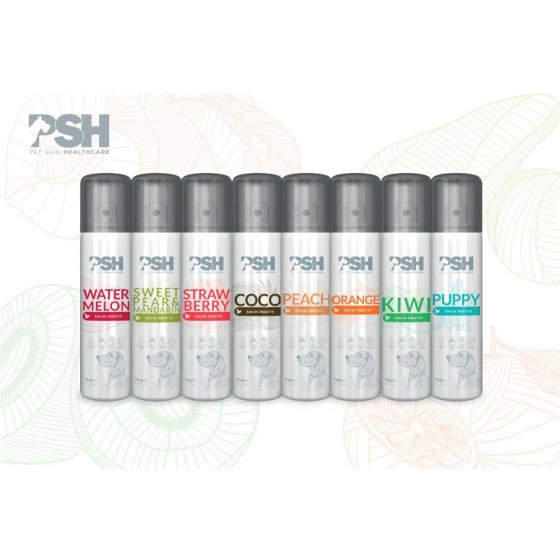 Eau de Toilette PSH de pêssego para cães
