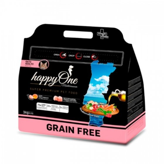HAPPYONE Mediterraneum Gato Adulto - Carne Fresca de Aves