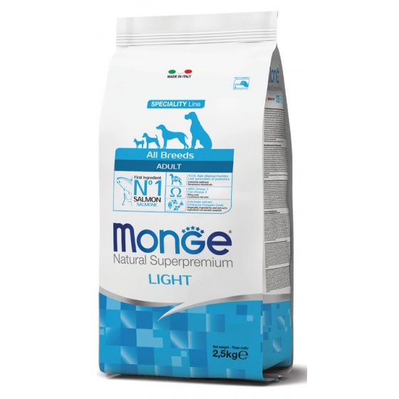 Monge Dog Speciality Line All Breeds Adulto Light - Salmão & Arroz