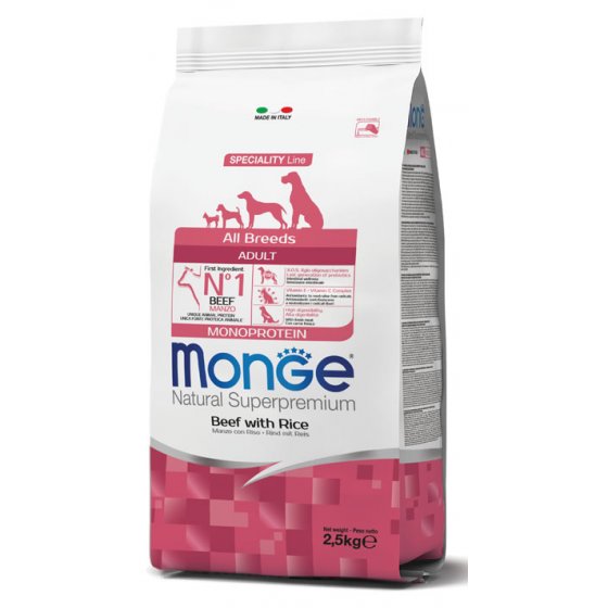 Monge Dog Speciality Line All Breeds Adult- Carne Vaca & Arroz