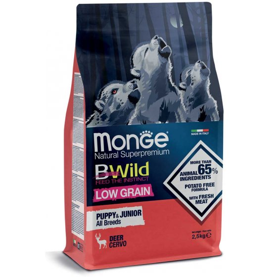 Monge BWild Low Grain Puppy & Junior - Veado