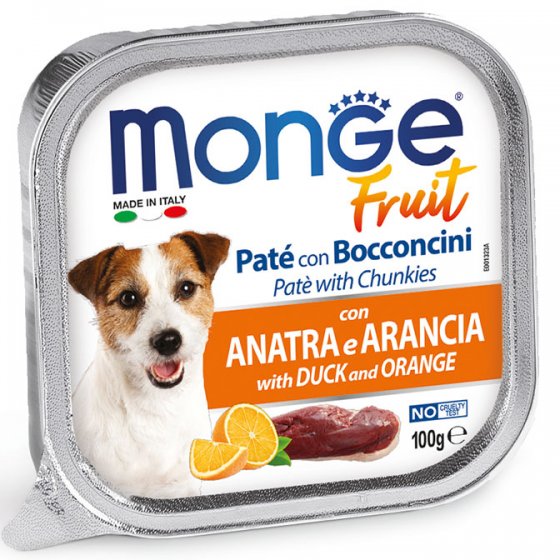 Monge Fruit Cão Adulto - Patê com Pato & Laranja