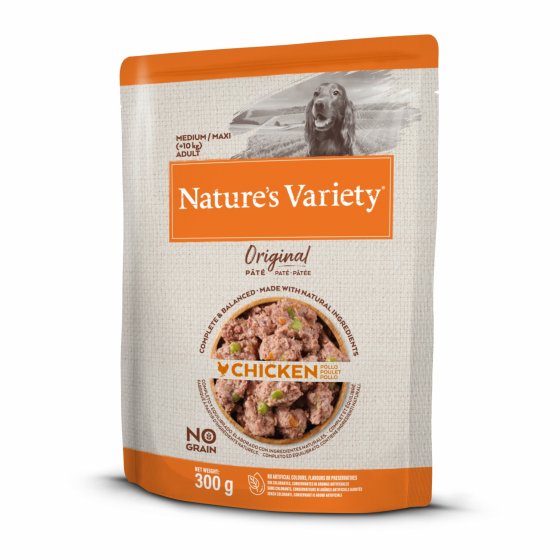 Nature's Variety Original No Grain Patê Cão Adulto Med/Maxi - Frango
