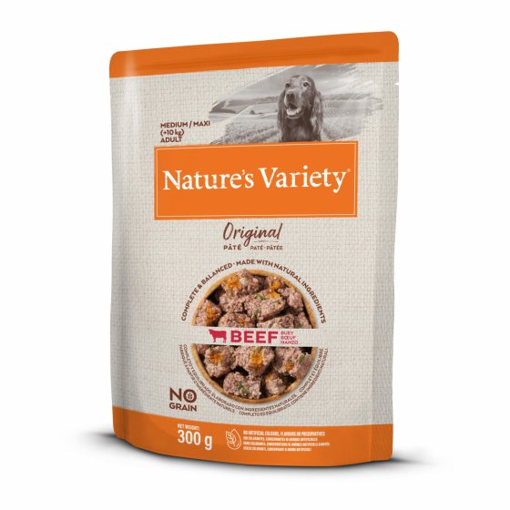 Nature's Variety Original No Grain Patê Cão Adulto Med/Maxi - Vaca