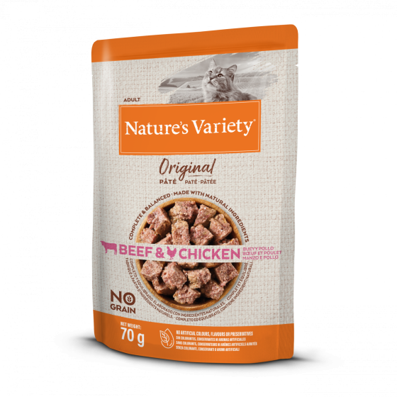 Nature's Variety Original No Grain Patê Gato Adulto - Vaca & Frango