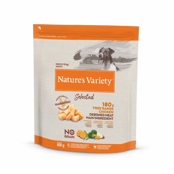 Nature's Variety Selected No Grain Cão Adulto Mini- Frango do Campo