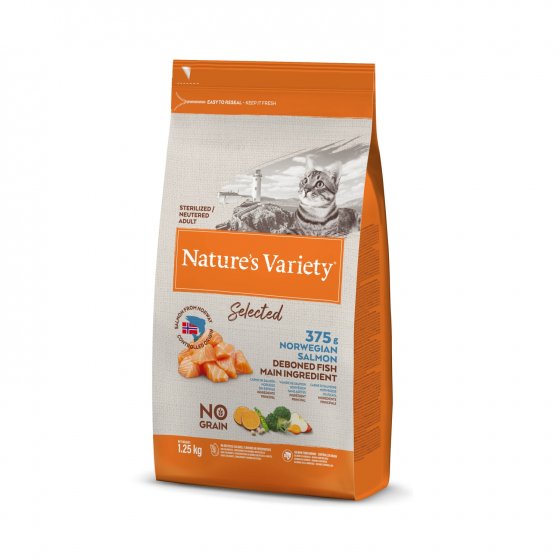 Nature's Variety Selected No Grain Gato Adulto Esterilizado - Salmão da Noruega