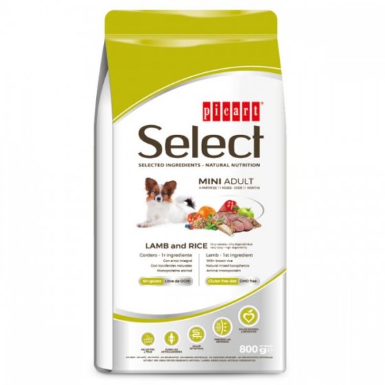 PICART Select Cão Mini Adulto - Cordeiro e Arroz