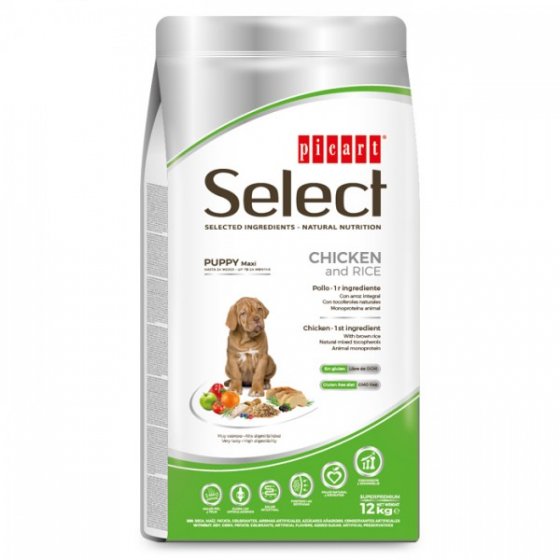 PICART Select Cão Puppy Maxi  - Frango e Arroz