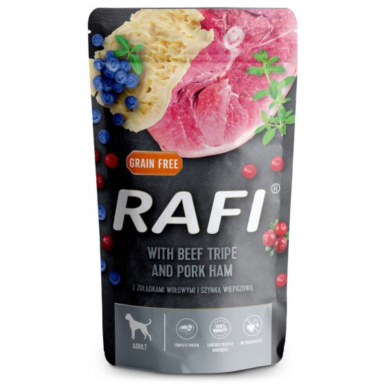 RAFI Cão Adulto - Tripa De Vaca E Fiambre De Porco