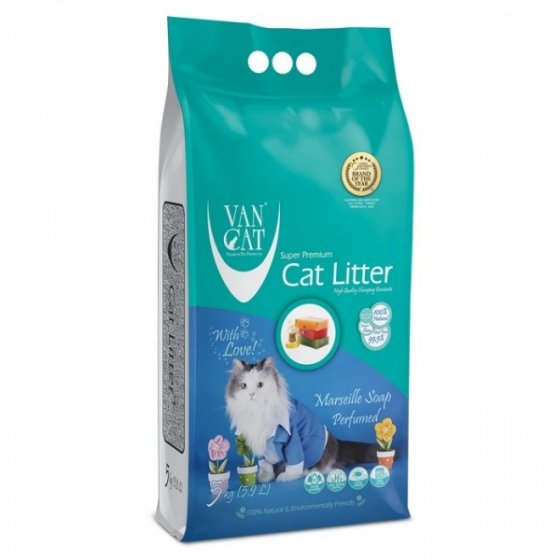 VANCAT Areia Natural para Gato - Sabão de Marselha