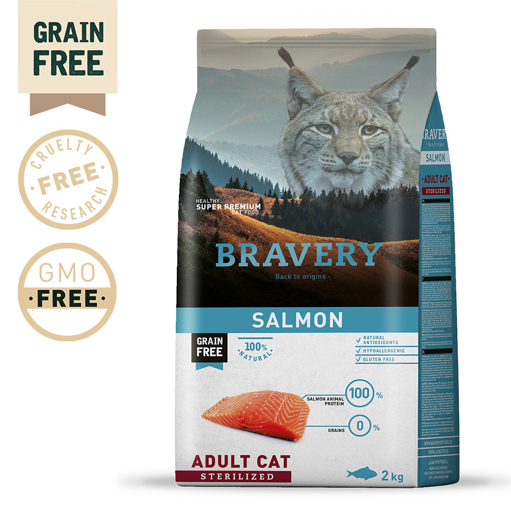 BRAVERY Grain Free Adult Cat Sterilized Salmon