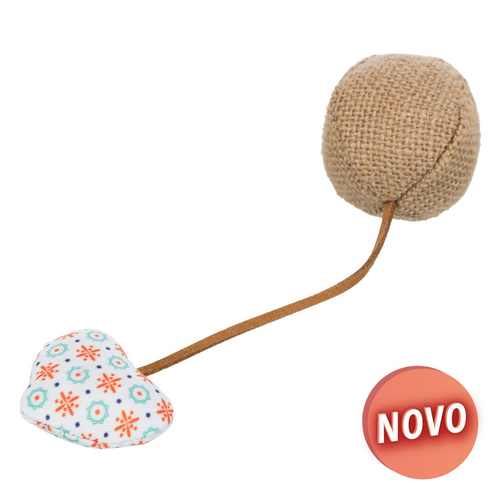 TRIXIE Bola com Coração em Juta/Tecido