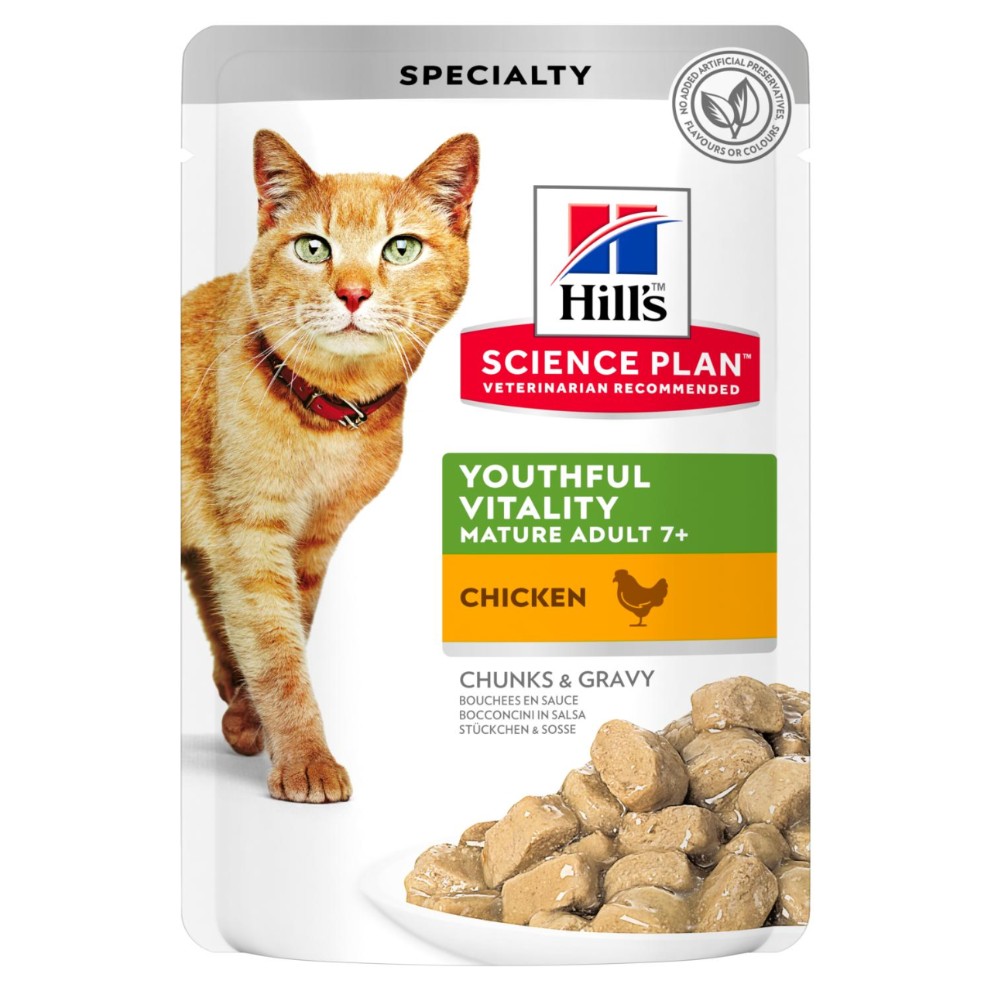 Hill's Science Plan Adult 7+ Youthful Vitality Chicken Saquetas