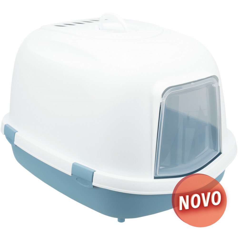 TRIXIE Toilete para Gatos Primo XXL com Porta - Azul&Branco